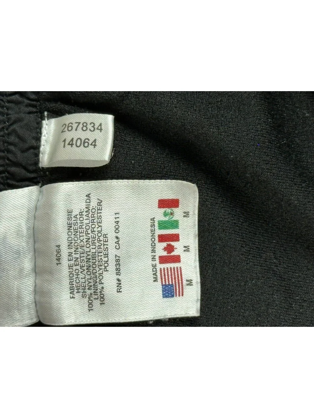 Vintage Y2K Adidas Running Shorts Mens Black 3 Stripe Nylon Lined Sz M